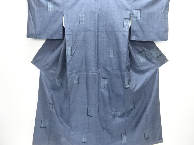 JAPANESE KIMONO / TSUMUGI / WOVEN GRID